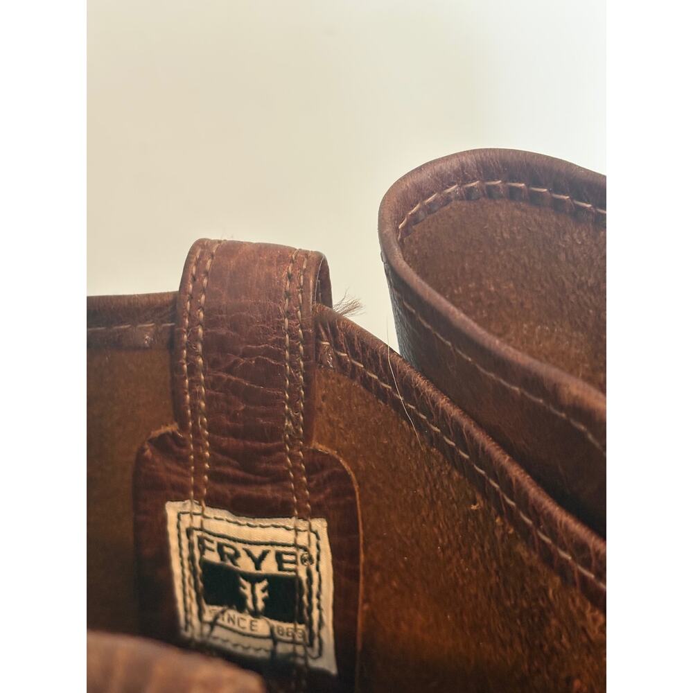 Frye Harness Boots Women’s 10B Brown Leather 12R CJ1052 Resoled & Reheeled - Picture 4 of 8
